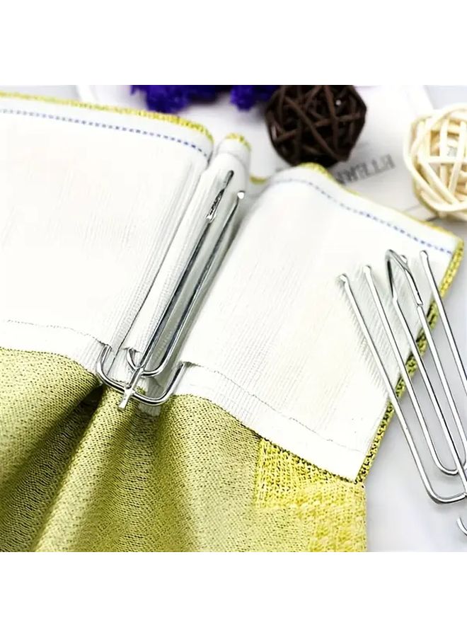 5Pcs Stainless Steel Curtain Hooks Pinch Pleat Holders For Drapes Shower Window Curtains - Image 5